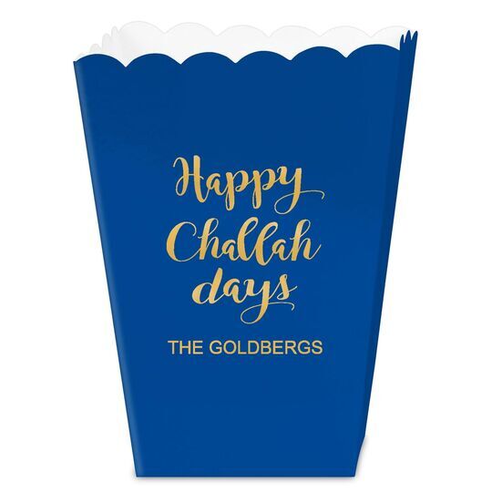 Happy Challah Days Mini Popcorn Boxes